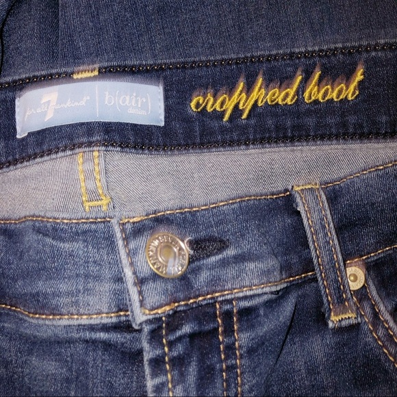 7 FAM size 29 cropped boot/raw hem jeans - Picture 4 of 5